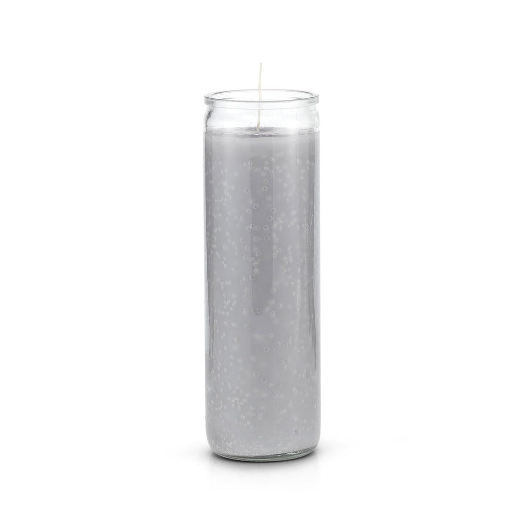 7 Day Plain Gray Candle in Glass Jar