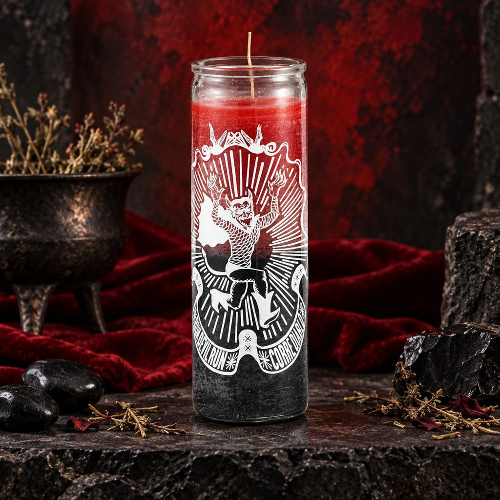 7-Day Run Devil Run Candle, Red and Black