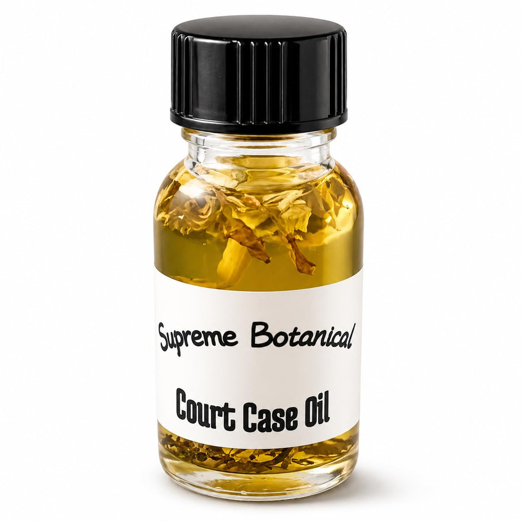 Court Case Oil, Natural Spiritual Oil, Traditional Ritual Formula, Glass Bottle