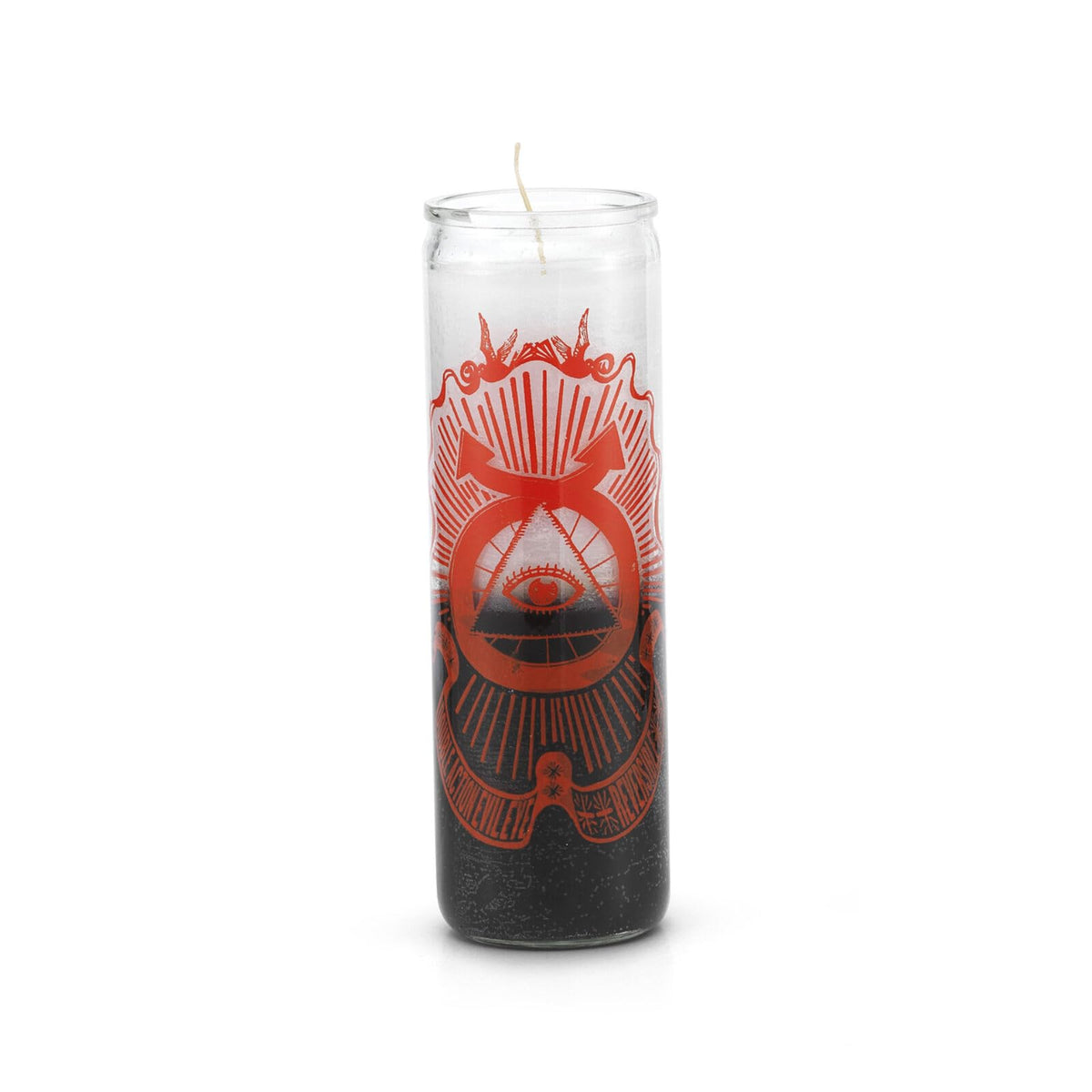 Double Action Evil Eye 7 Day Prayer Candle, Multicolor, Spiritual Ritual Candle in Glass