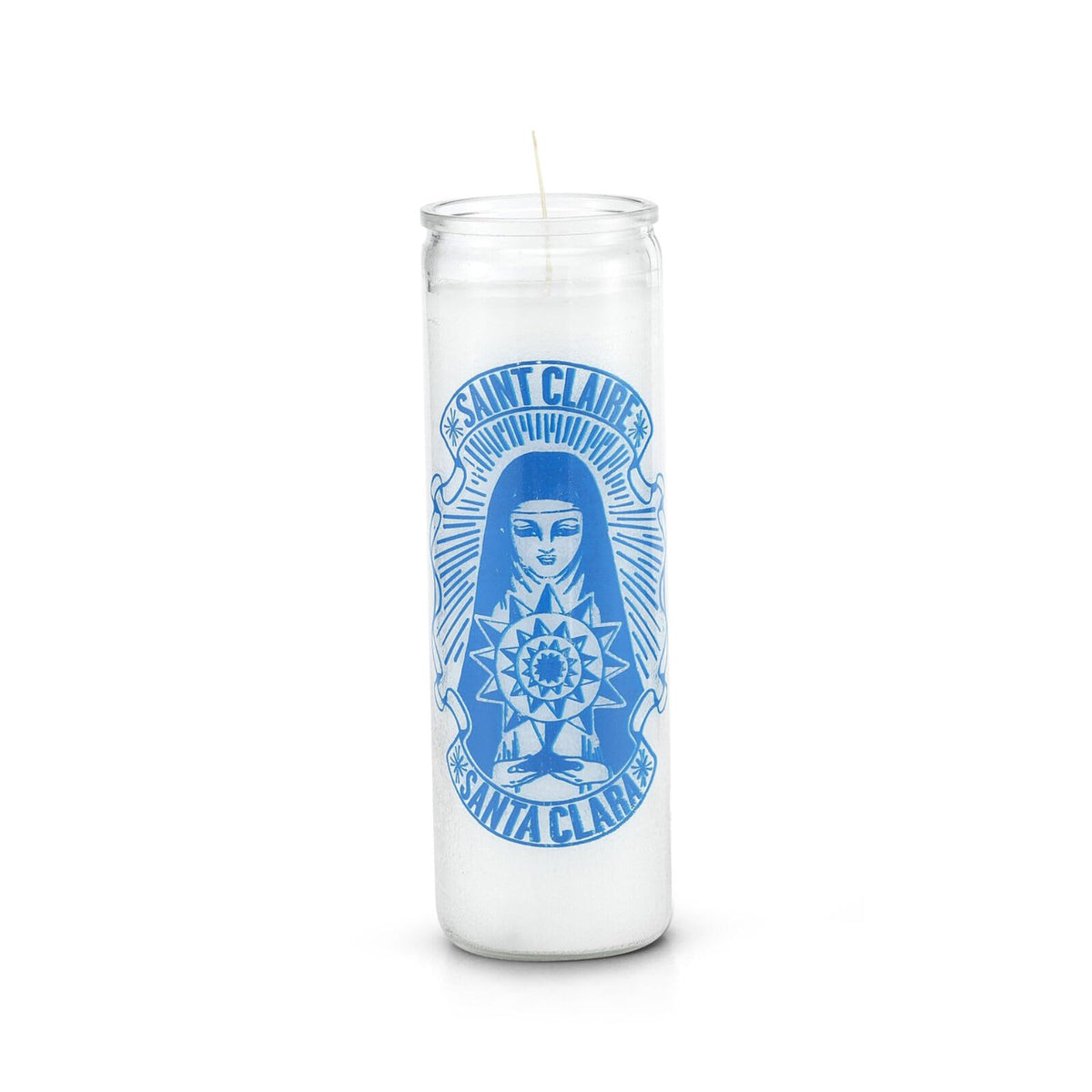 Saint Clare Santa Clara 7 Day Prayer Candle, Religious Devotional Vigil Candle