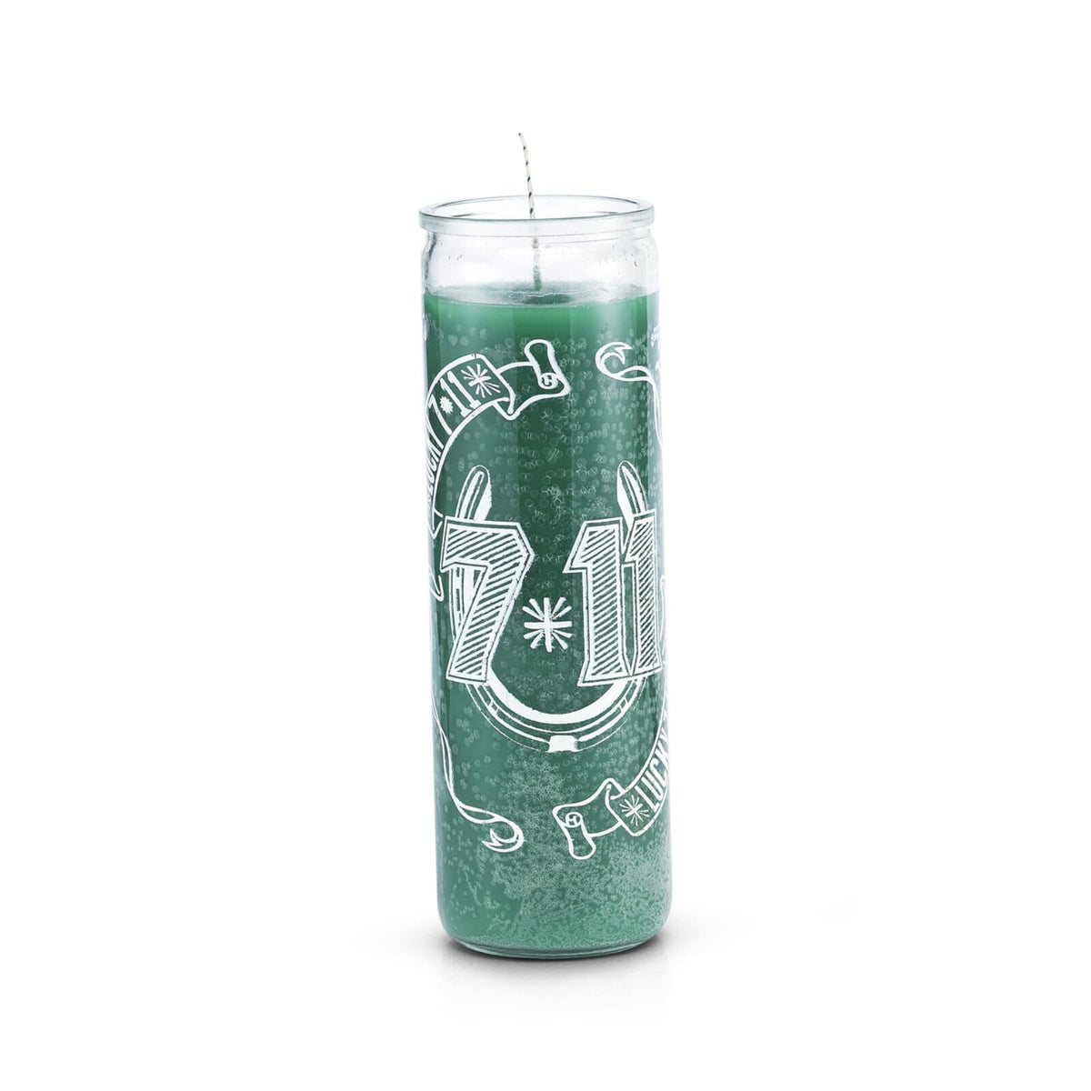 7-Day Lucky 7/11 Candle, Green, Luck and Prosperity Theme, for Gambling, Lottery, and Business Success