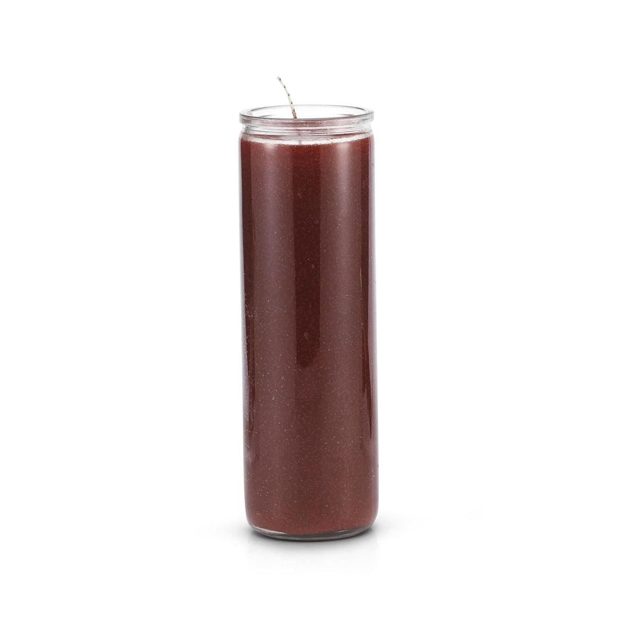 7-Day Brown Glass Prayer Candle, Religious Devotional Candle, Altar, Spiritual Meditation