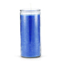 14-Day Plain Blue Glass Candle for Calm and Clarity