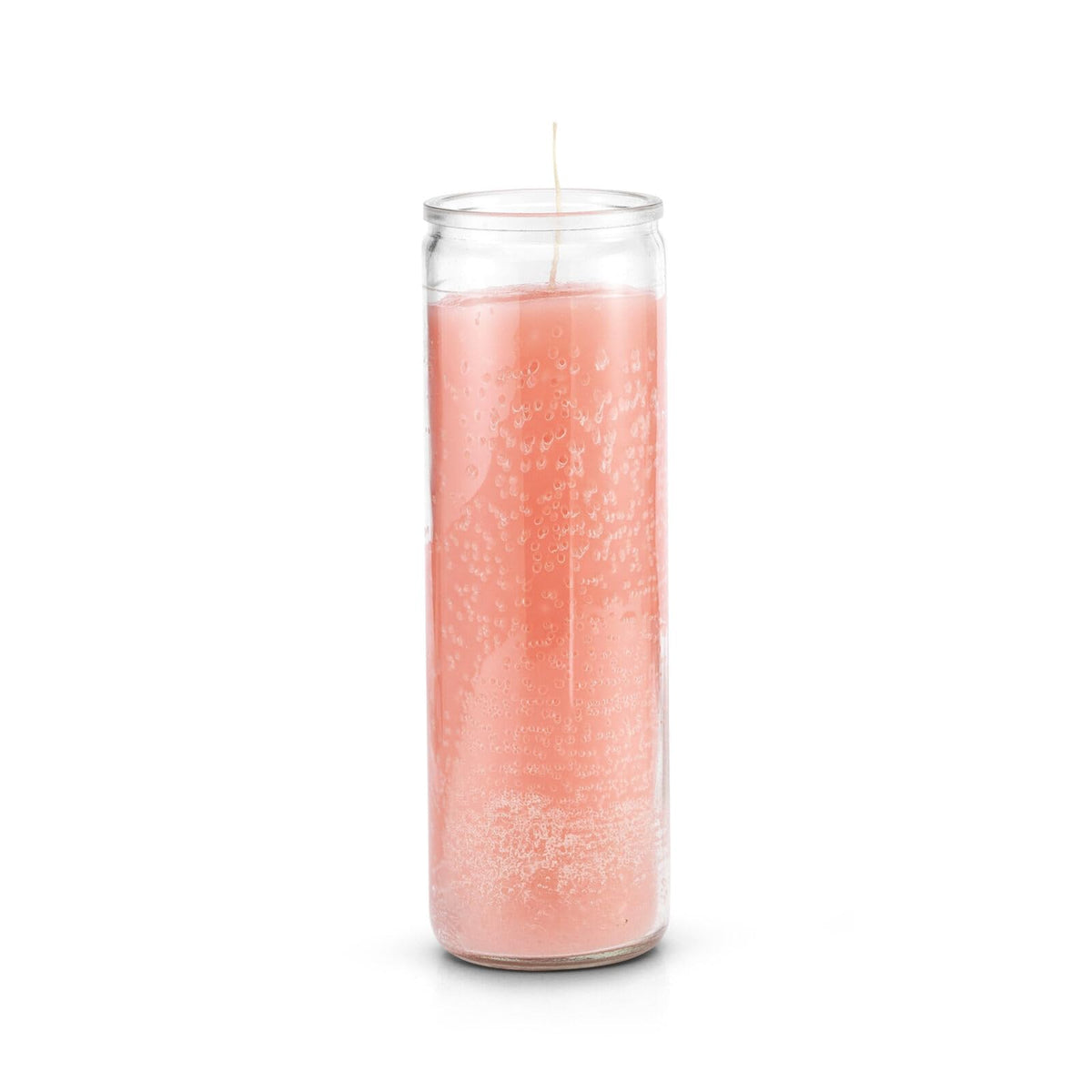 7 Day Pink Glass Prayer Candle