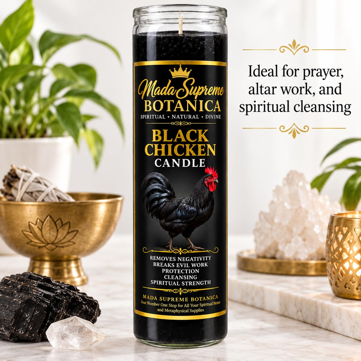 Black Chicken 7 Day Spiritual Candle Protection Cleansing Ritual Candle