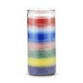 7-Color Layered Glass Candle for Chakra Alignment, 14-Day