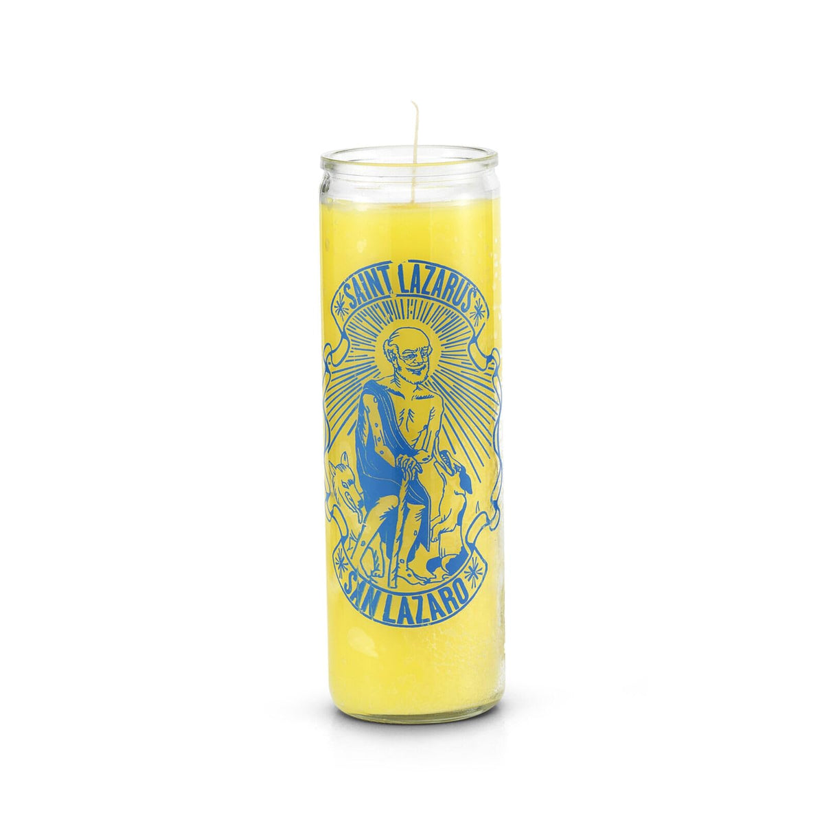 Saint Lazarus 7-Day Prayer Candle, Yellow, Healing and Protection Theme