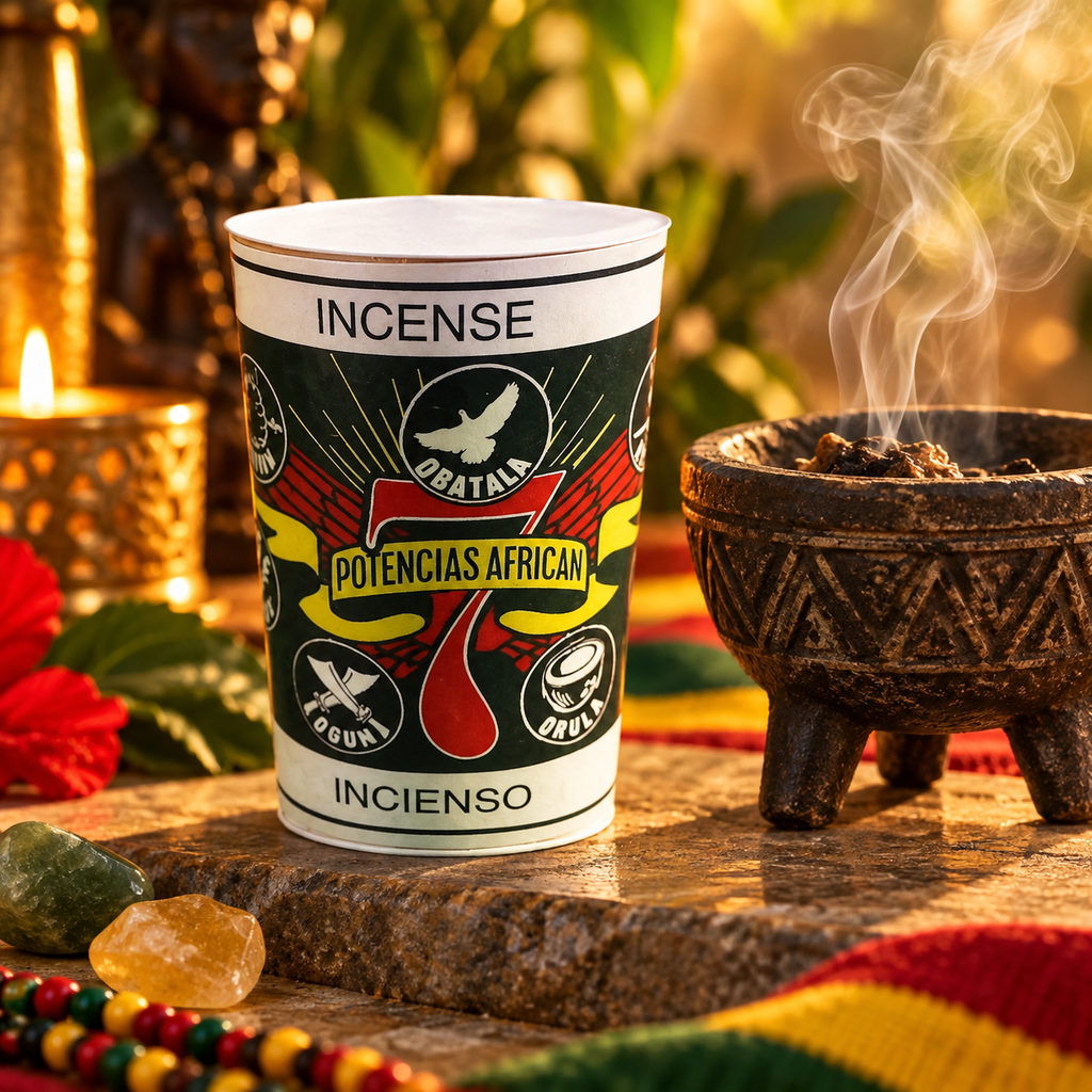 7 Powders Incense, African Powers Spiritual Blend, Orisha Devotion Powder Incense
