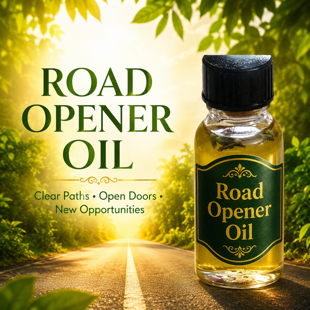 Road Opener Spiritual Oil – New Opportunities, Success & Obstacle Clearing Ritual Oil – Mada Supreme Botanica