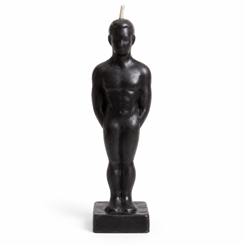 Black Male Figure Candle for Protection and Spell Breaking, Human Shape Ritual Candle