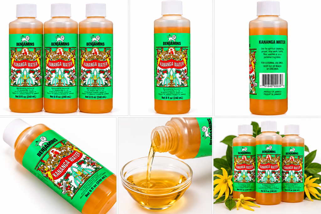 Benjamin’s Kananga Water 3 Pack, 8 fl oz Each, 24 fl oz Total, Traditional Jamaican Scented Water for Personal Fragrance, Baths, Altar & Spiritual Use